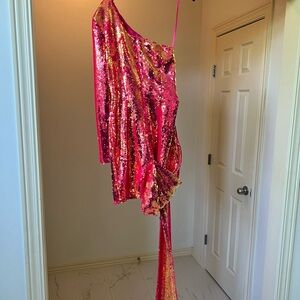 Nadine Merabi Celina Hot Pink Dress Size S/M